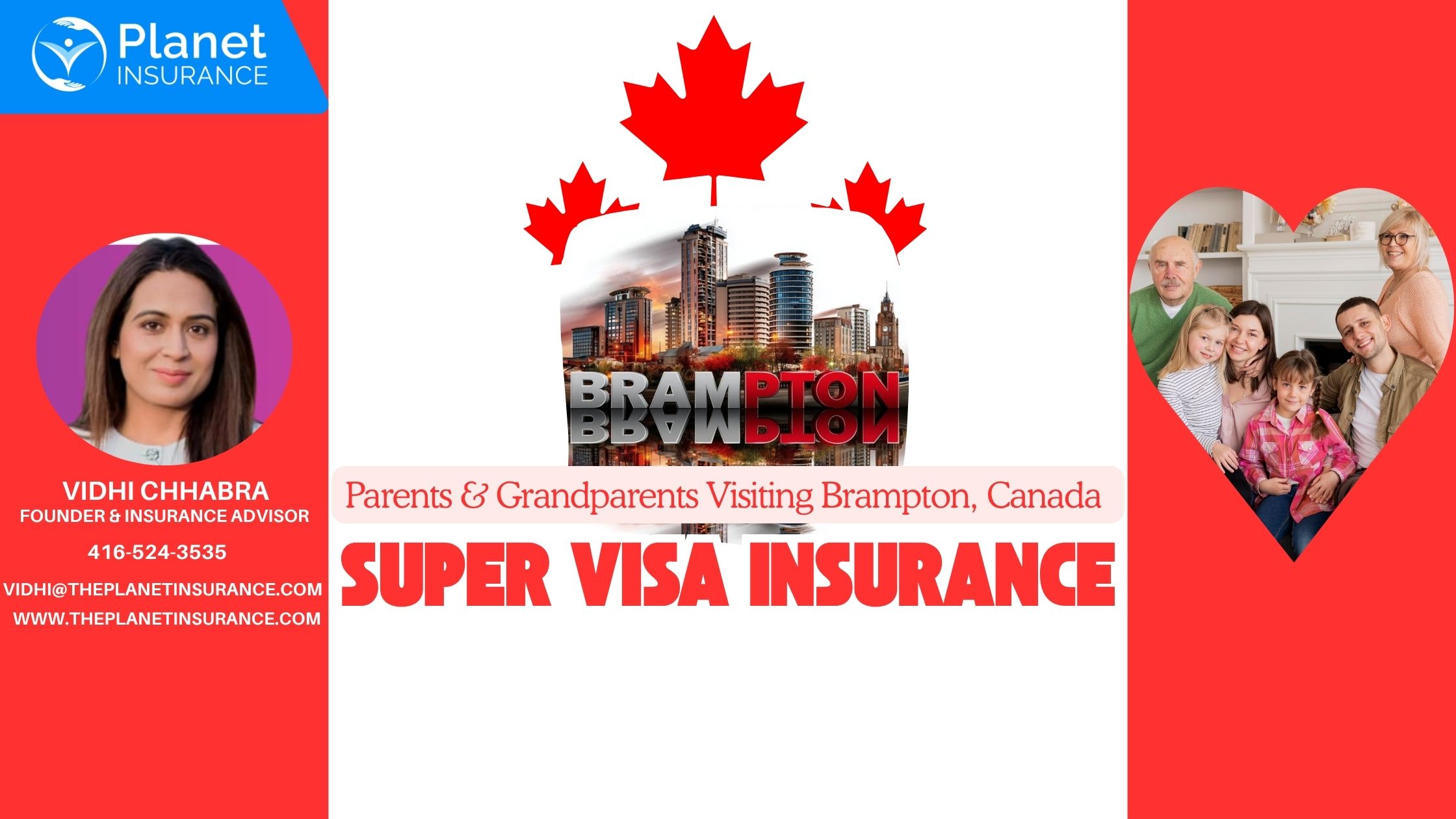 Super Visa Insurance Brampton, Canada - Planet Insurance Canada